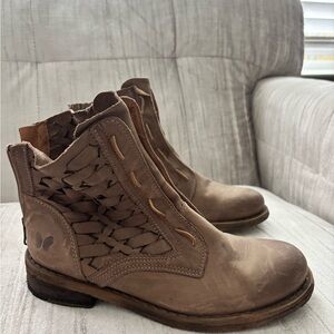 Women's Brown Leather Ankle Boots